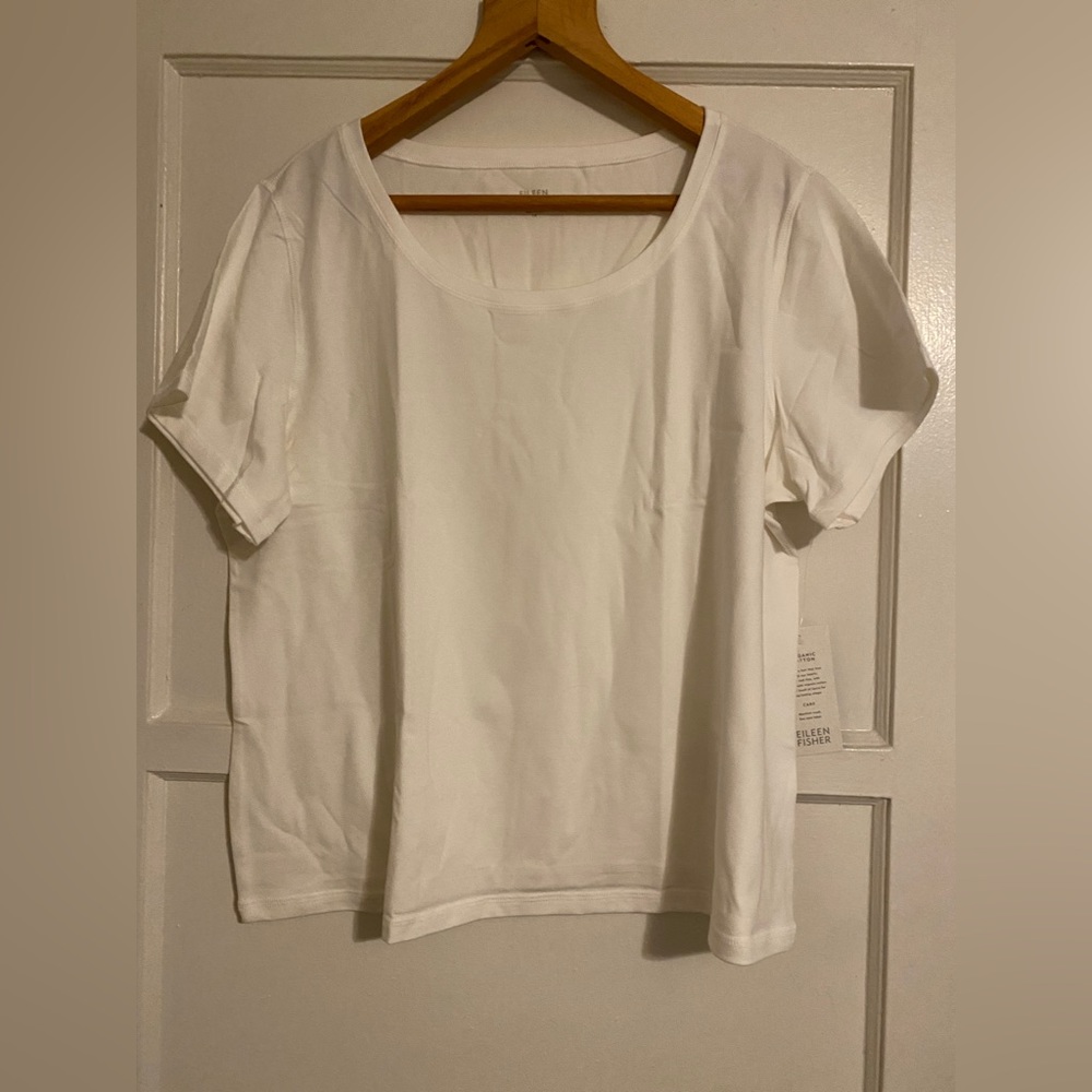 Women's Organic Scoop Neck Tee in White